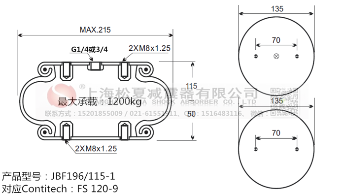 JBF196/115-1橡膠<a href='http://huichaozhifu.com/' target='_blank'><u>空氣彈簧</u></a>