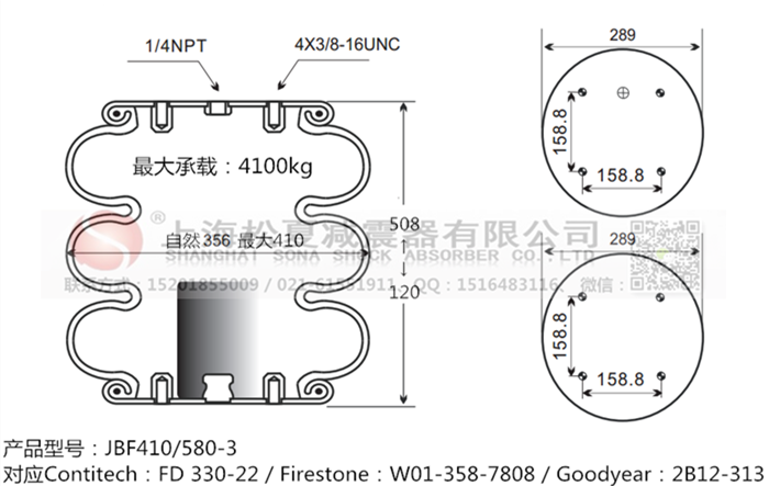 JBF410/580-3橡膠<a href='http://huichaozhifu.com/' target='_blank'><u>空氣彈簧</u></a>